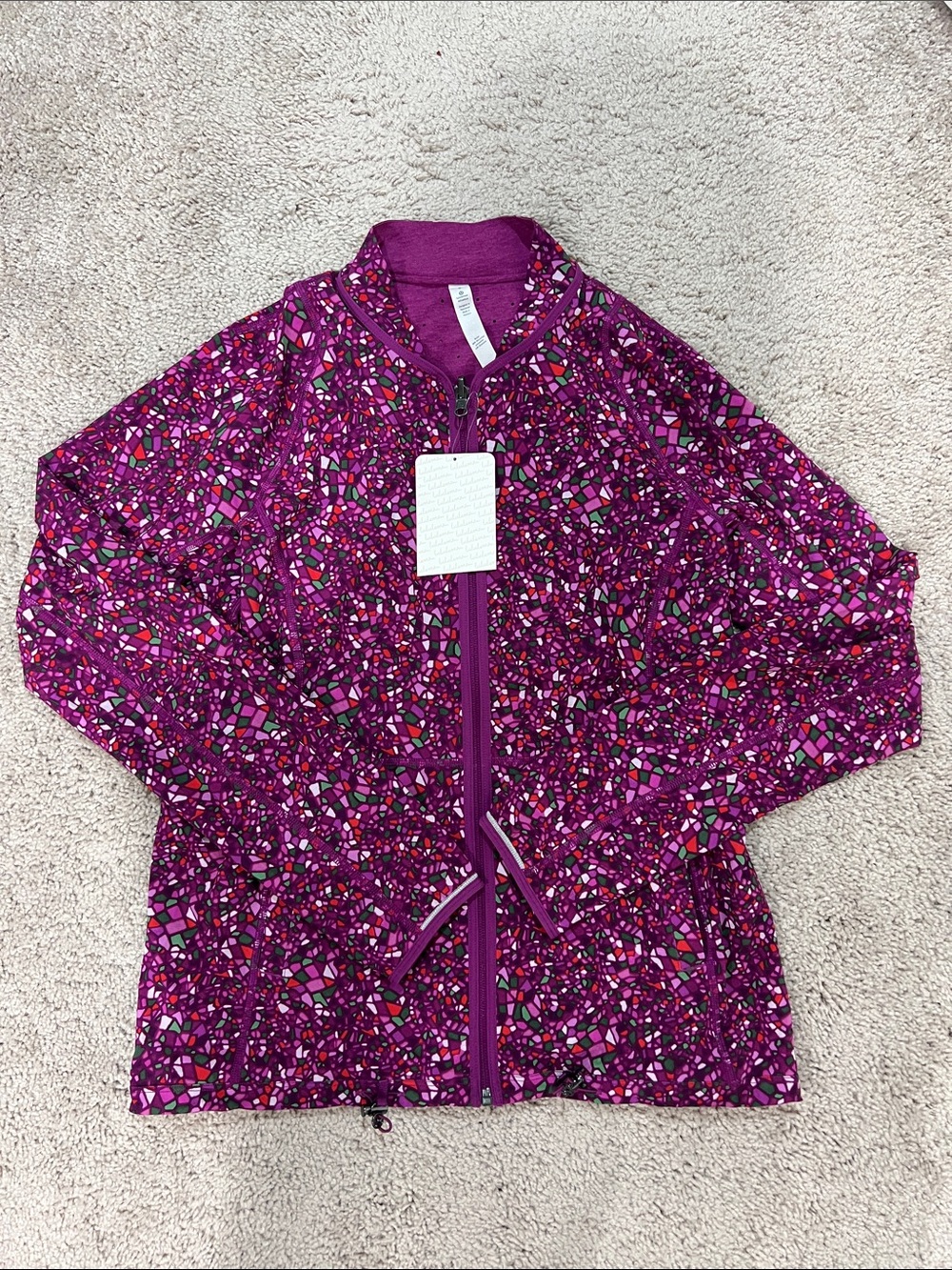 NWT! Lululemon Purple Mosaic Windbreaker Zip Jacket